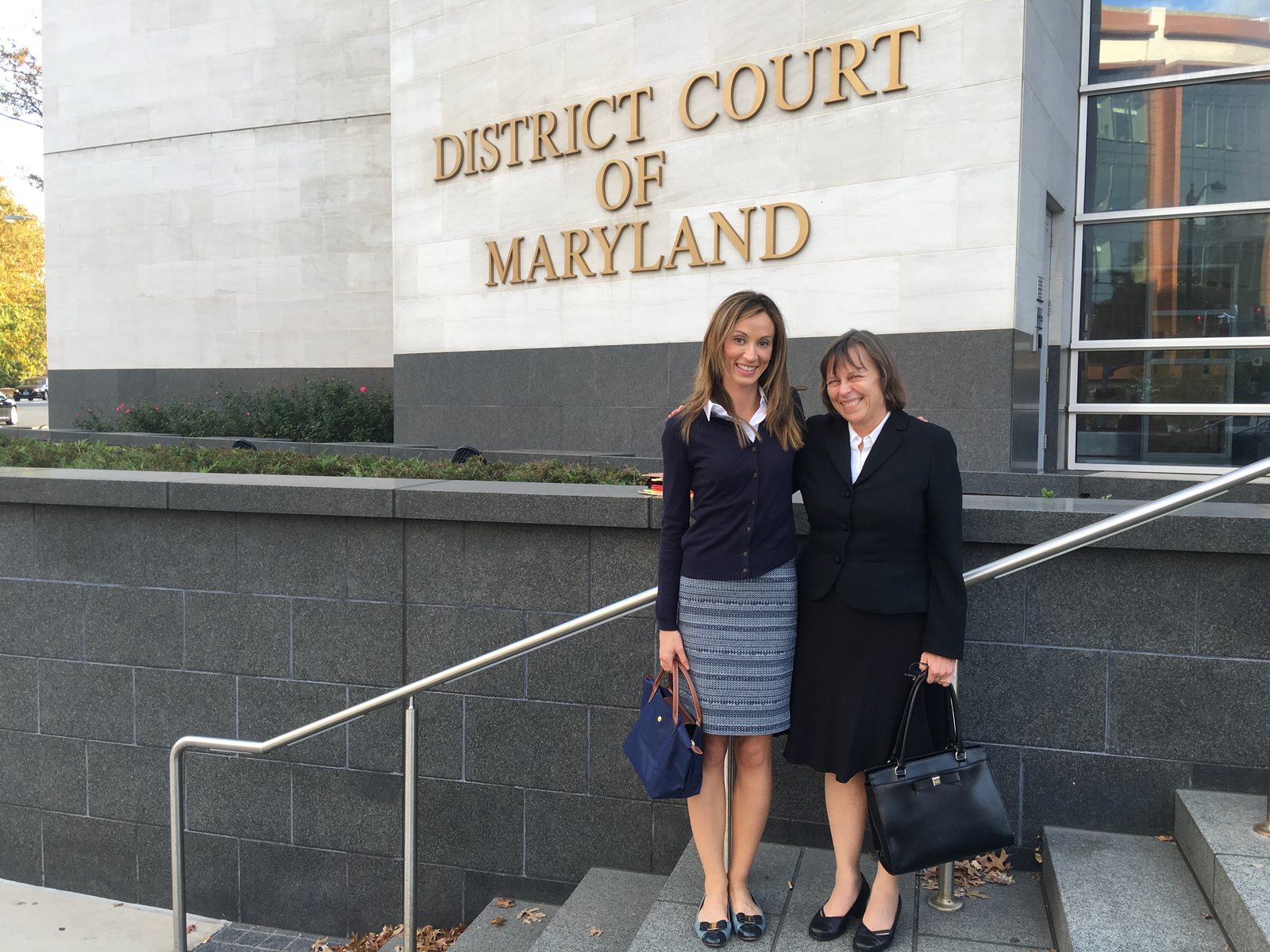 Dr. Giddens outside the District Court of Maryland